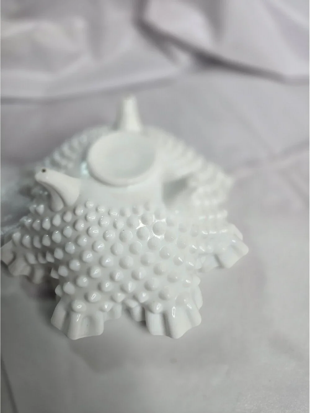 Vintage Fenton White Hobnail Milk Glass 8